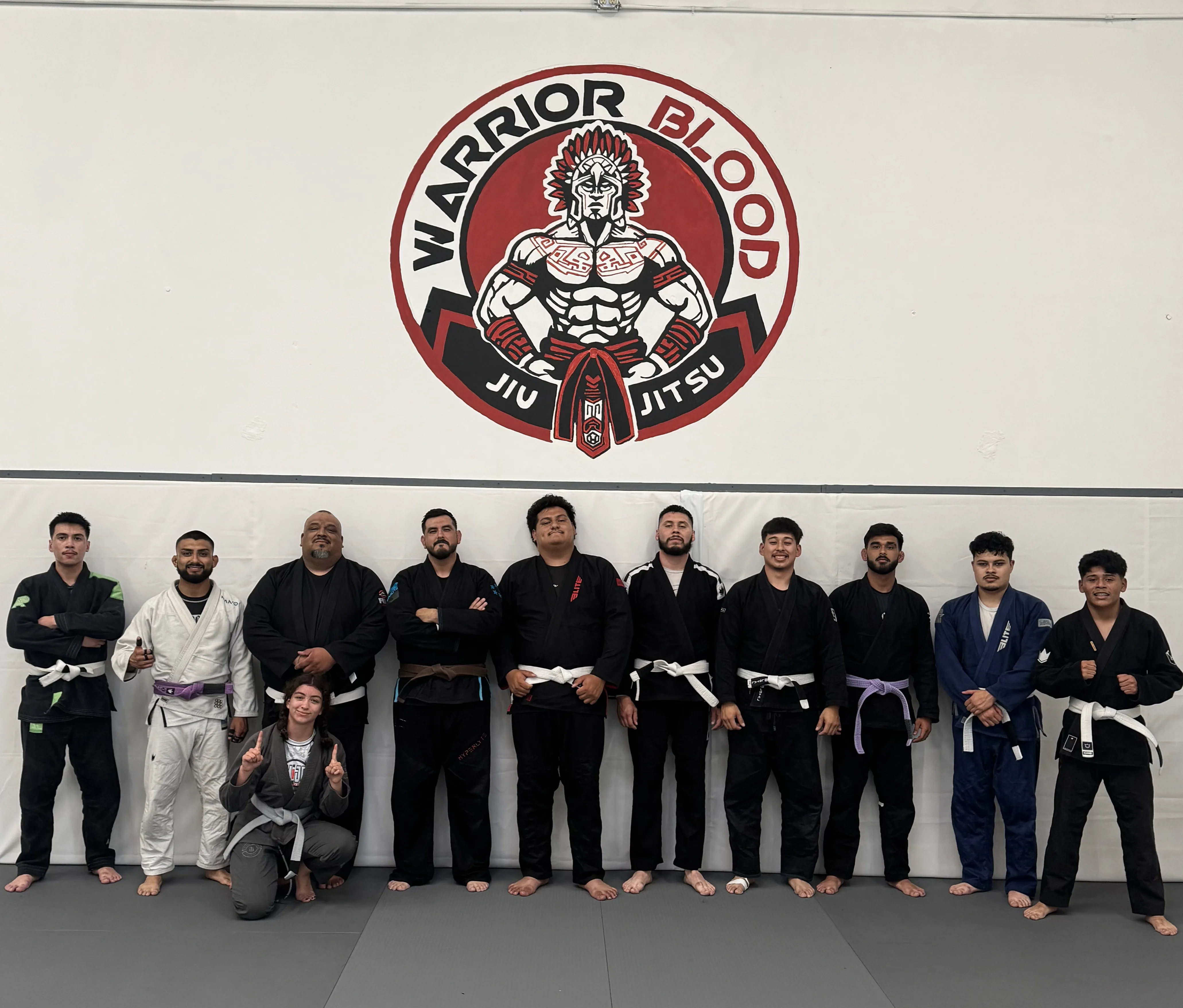 Gi Jiu Jitsu class with black belts